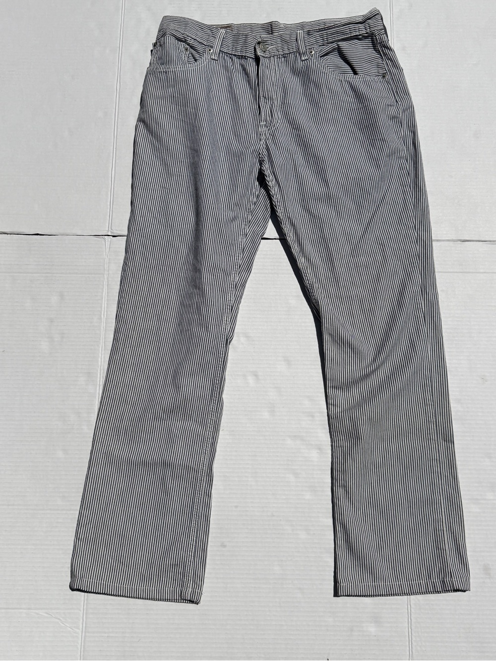 Levi's 511 Men’s Straight Jeans — Black & White Pinstripe